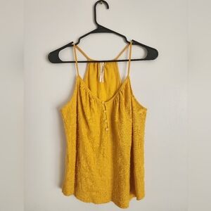 Anthropologie Sunflower Yellow Textured Camisole